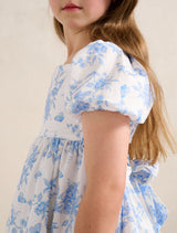 Ria Girls Puff Sleeve Print Dress