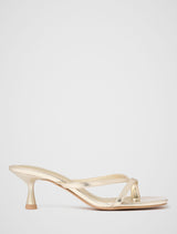 Tammy Toe Thong Heeled Sandal Gold Forever New