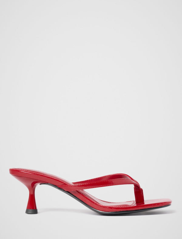 Tammy Toe Thong Heeled Sandal Red Forever New