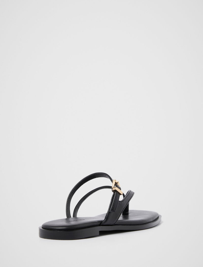 Bailee Buckle Detail Strappy Thong Flat Sandal Forever New