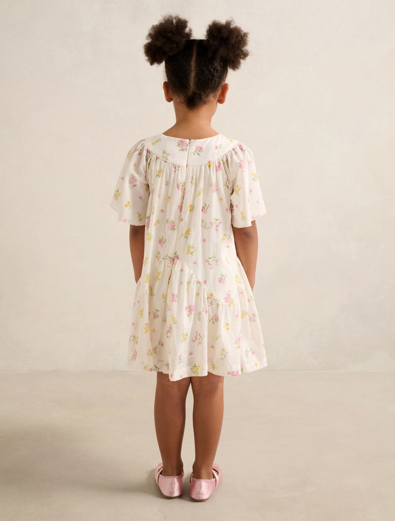 Dove Girls Curved Panel Flutter Dress Forever New