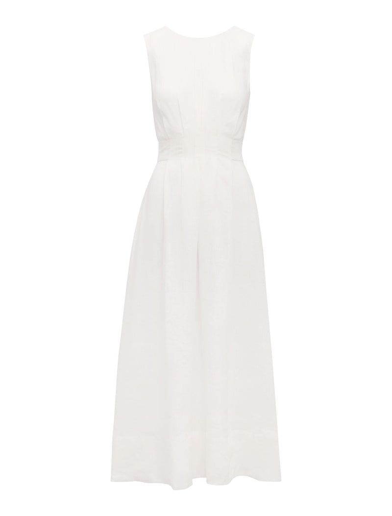 Rosie Linen Sleeveless Midi Dress Porcelain | Forever New Rosie Linen Sleeveless Midi Dress Porcelain | Forever New