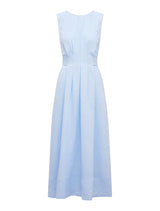 Rosie Linen Sleeveless Tuck Midi Dress Forever New