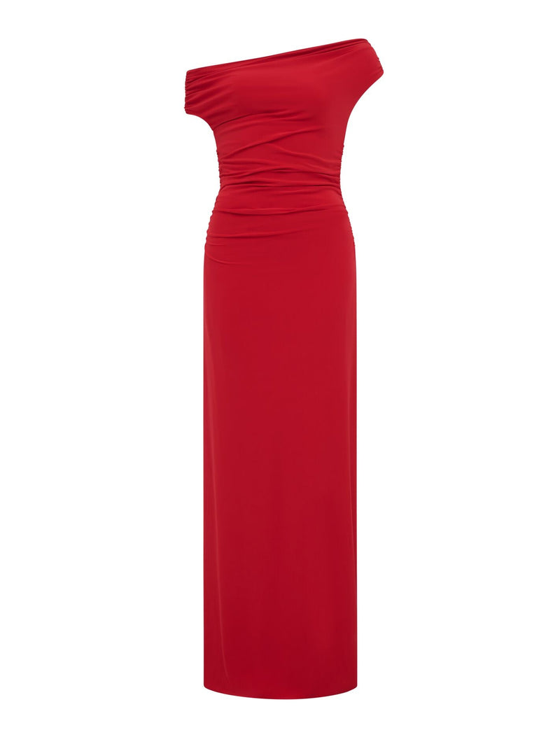 Romy Off Shoulder Jersey Maxi Dress Forever New