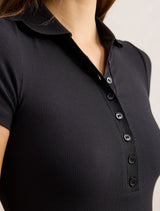 Aaliyah Ribbed Polo Top Forever New