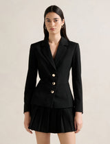 Lenora 2 In 1 Blazer Mini Dress Black Forever New