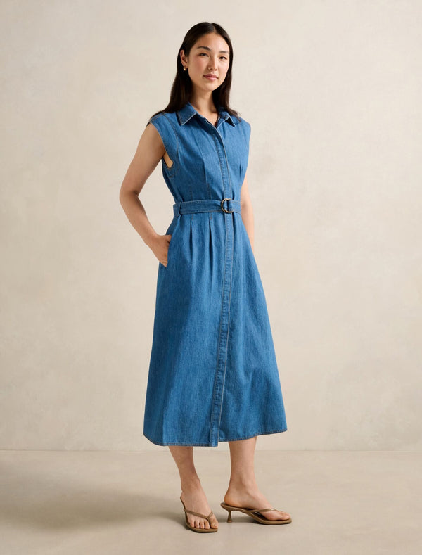 Annalee Sleeveless Shirt Dress Forever New