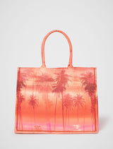 Pamela Palm Tree Print Tote Bag 0 Multi Forever New