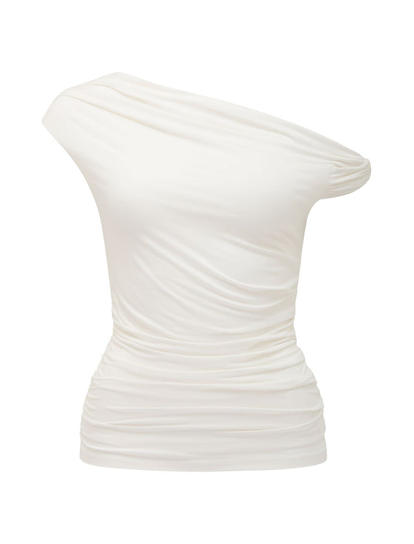 Rylee Tipped Shoulder Top Porcelain Forever New