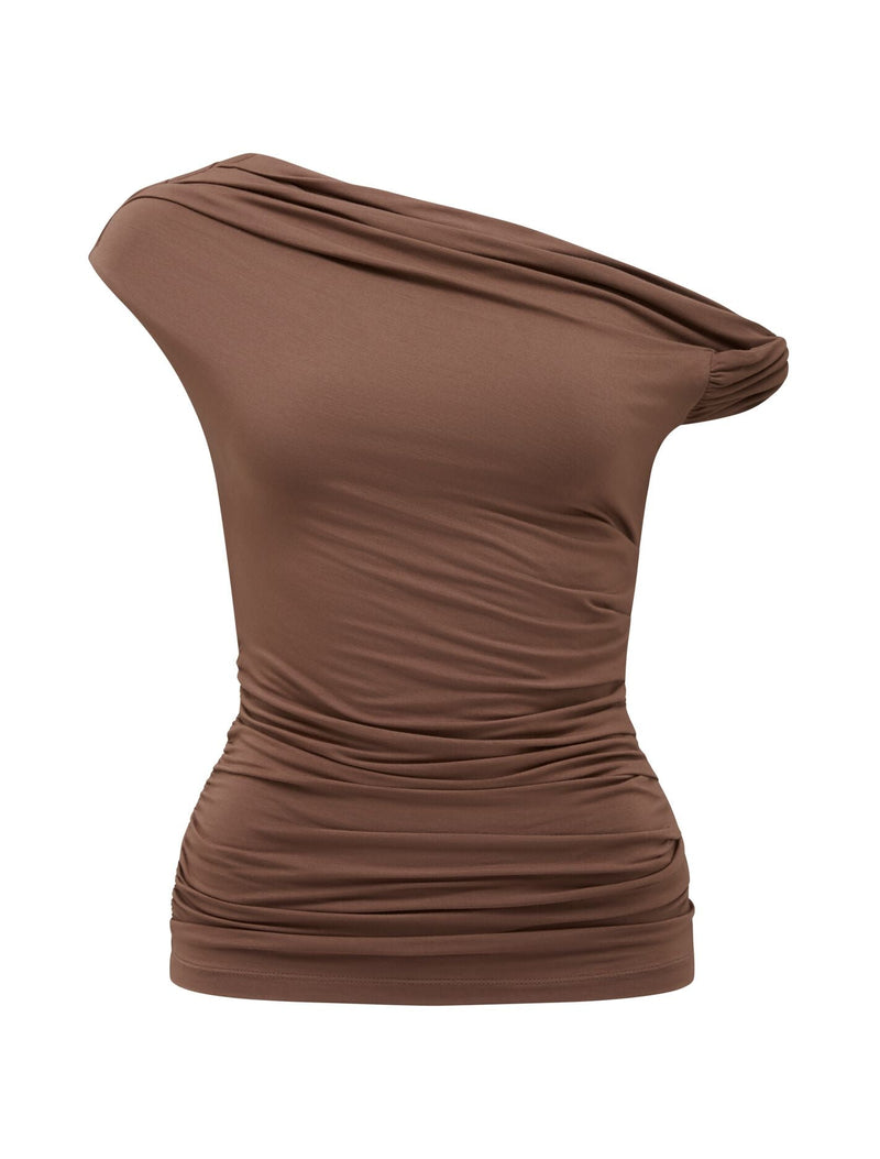 Rylee Tipped Shoulder Top Earth Forever New