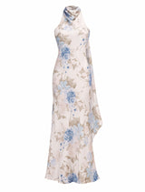 Clementine High Neck Satin Maxi Dress