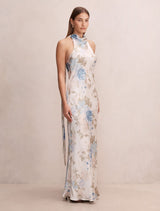 Clementine High Neck Satin Maxi Dress Forever New