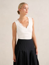 Sylvie Lace Trim Tank Top Forever New
