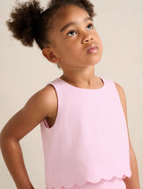 Molly Girls Scalloped Shift Top Forever New