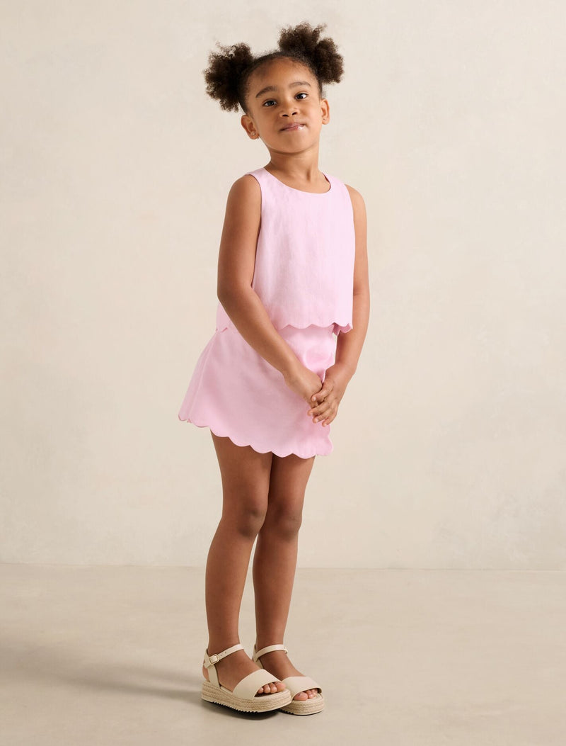 Molly Girls Scalloped Shift Top Forever New