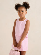 Molly Girls Scalloped Shift Top Forever New