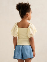 Pippa Girls Flutter Sleeve Top Forever New