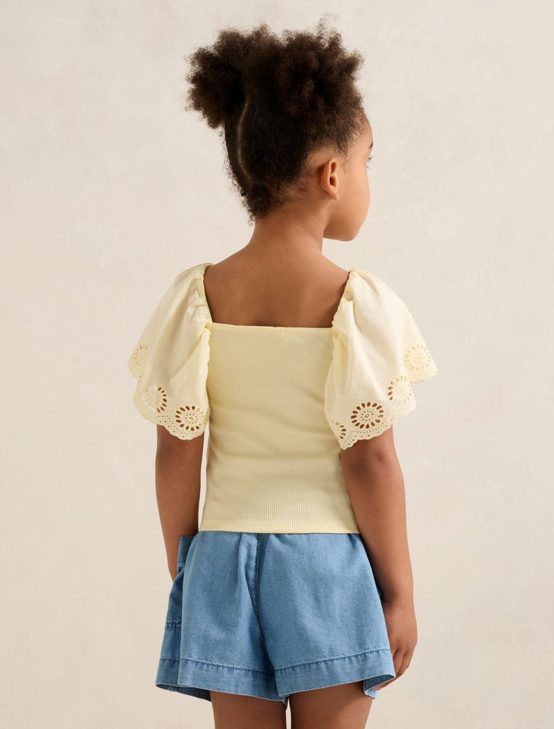 Pippa Girls Flutter Sleeve Top Forever New