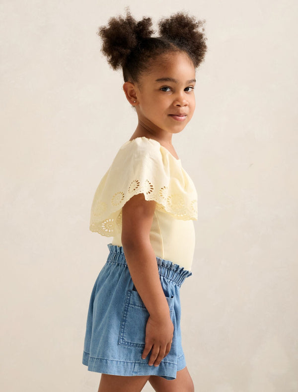 Pippa Girls Flutter Sleeve Top Forever New