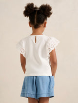 Pippa Girls Flutter Sleeve Top Forever New