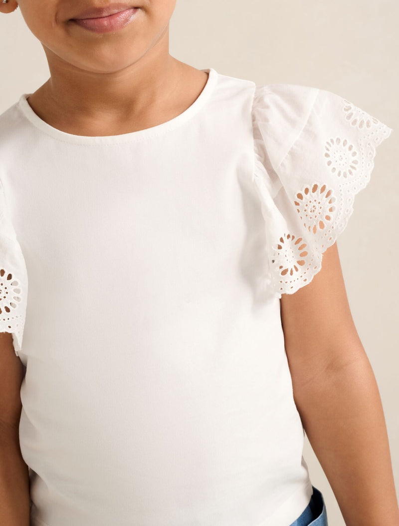 Pippa Girls Flutter Sleeve Top Forever New