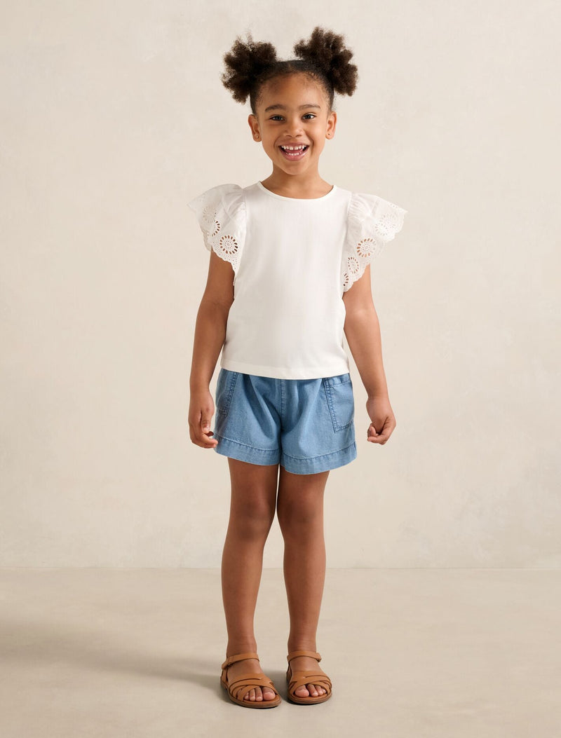 Pippa Girls Flutter Sleeve Top Forever New