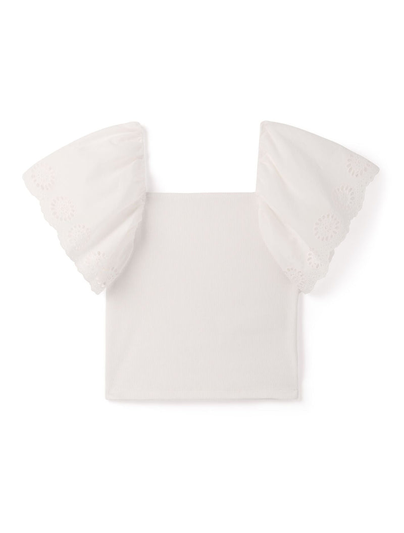 Pippa Girls Flutter Sleeve Top Forever New