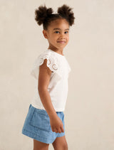 Pippa Girls Flutter Sleeve Top Forever New