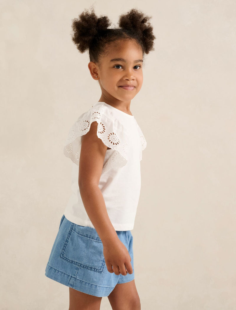 Pippa Girls Flutter Sleeve Top Forever New
