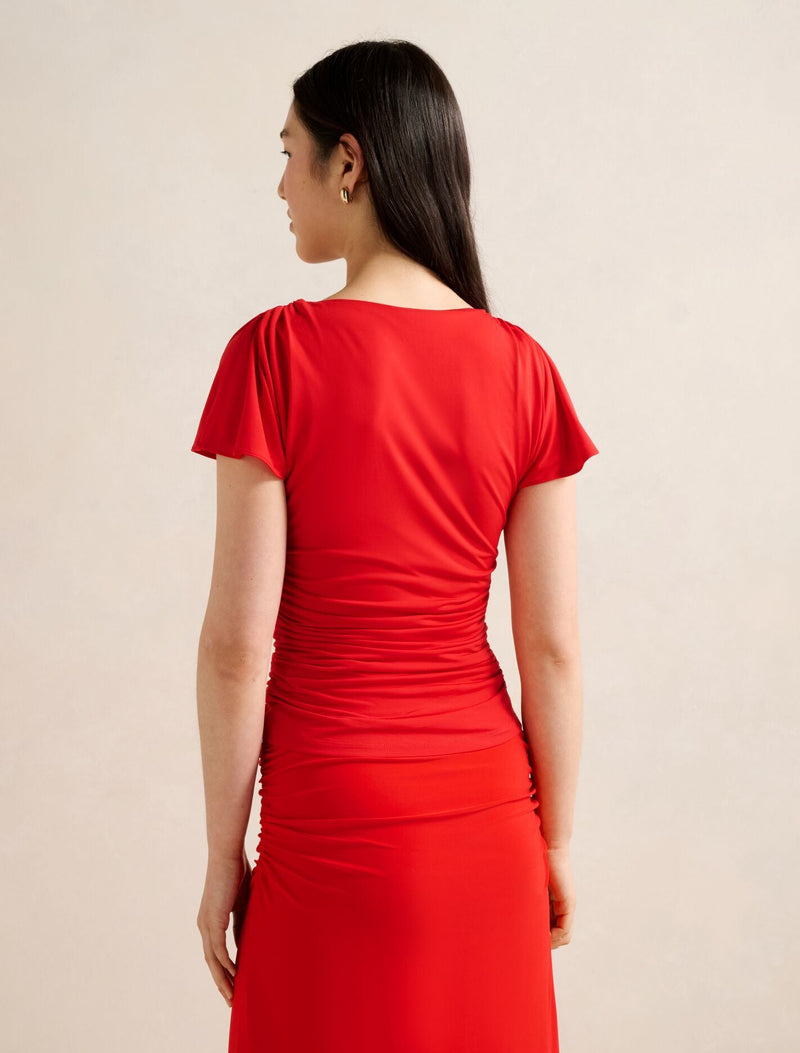 Stormi Spliced Shoulder Top Forever New