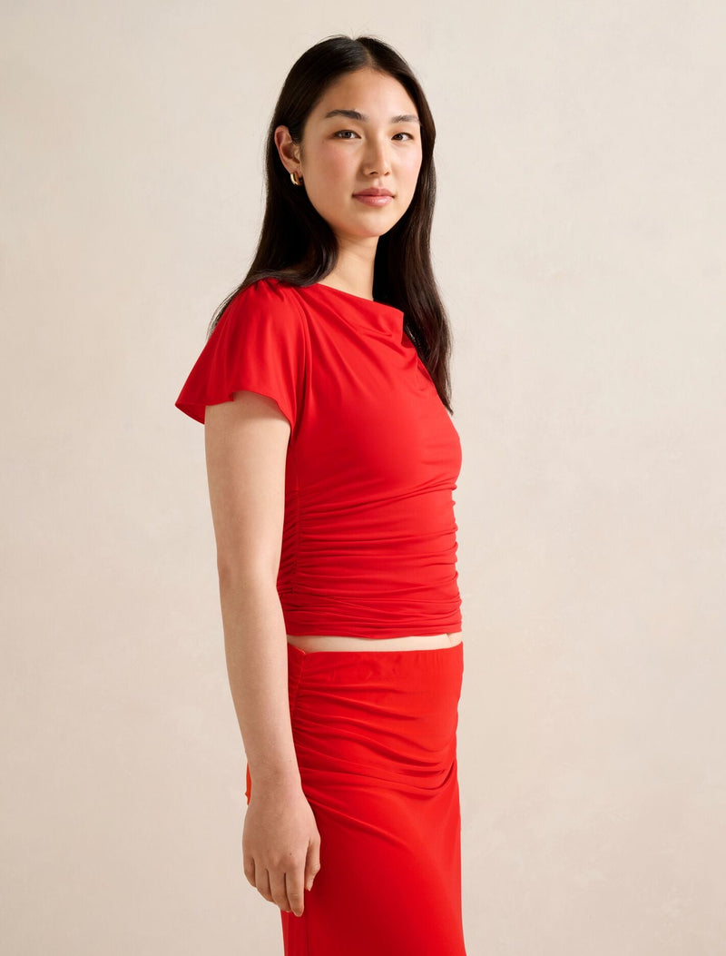 Stormi Spliced Shoulder Top Forever New