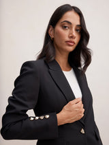 Trixie Gold Button Blazer Forever New