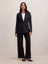 Trixie Gold Button Blazer Forever New