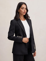 Trixie Gold Button Blazer Forever New