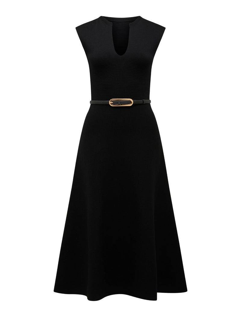 Celia Petite Extended Shoulder Midi Dress Forever New