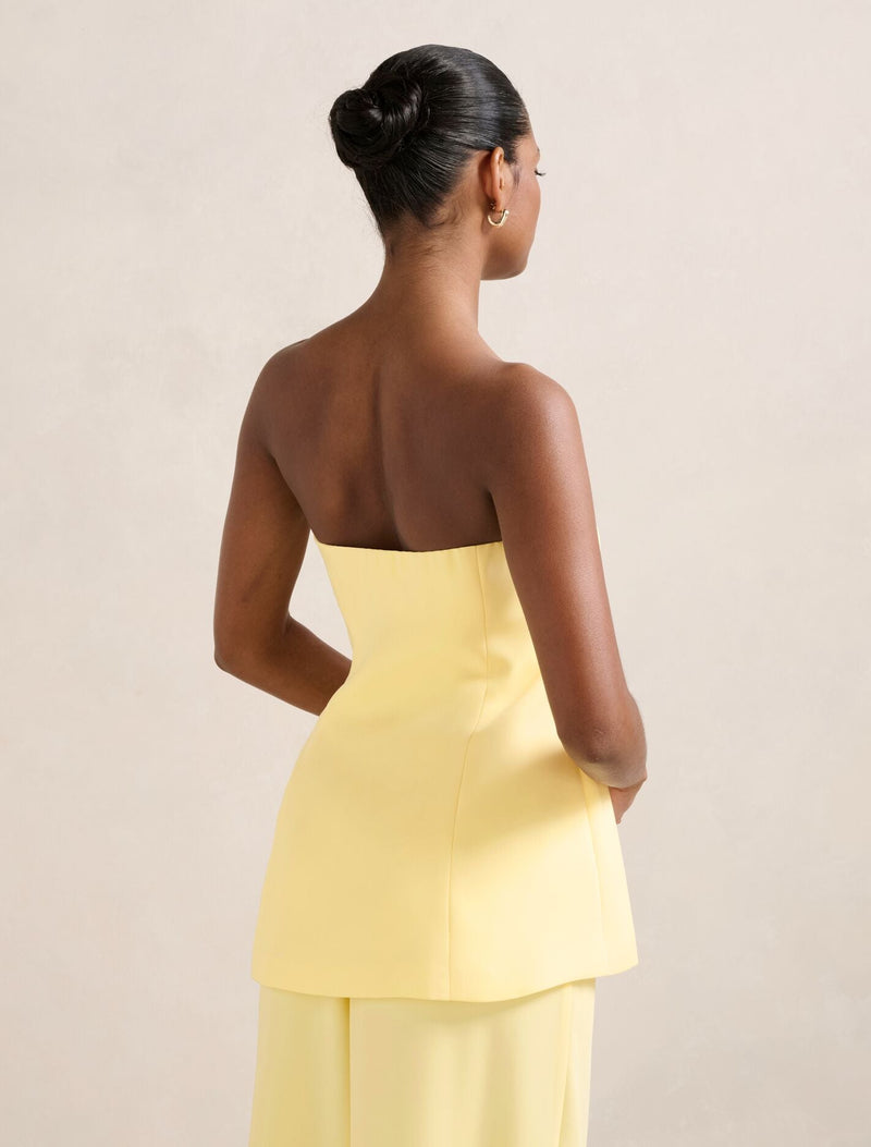 Enya Petite Strapless Top Spring Daffodil Co-ord | Forever New Enya Petite Strapless Top Spring Daffodil Co-ord | Forever New