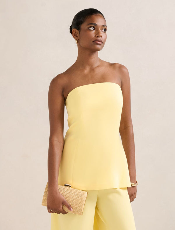 Enya Petite Strapless Top Spring Daffodil Co-ord Forever New