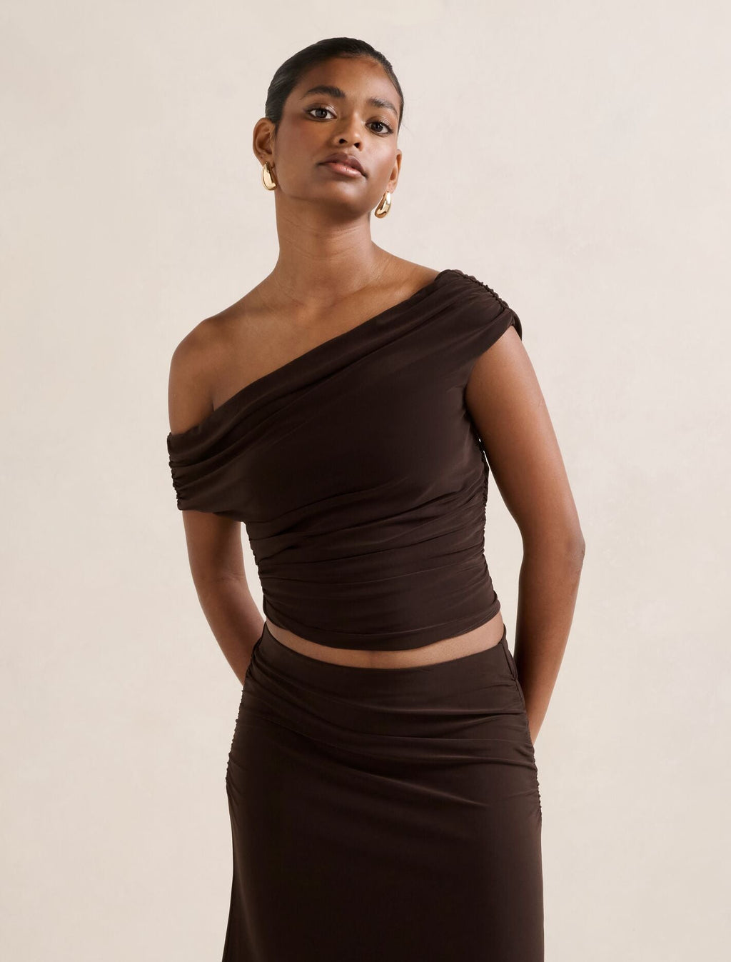 mmeeme Rosychiffonoff shoulder bare エムエメ 29887705_F_67a696f6-b916-4ca8-