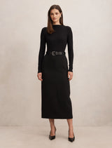 Edwina 2 In 1 Midi Dress Black Forever New