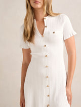 Violetta Stitch Interest Mini Dress Forever New