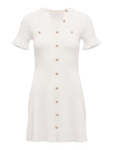 Violetta Stitch Interest Mini Dress Forever New