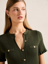 Violetta Stitch Interest Mini Dress Forever New