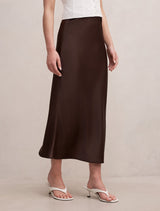 Sally Satin Slip Skirt Forever New