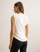 Aubery Asymmetric Draped Top Forever New