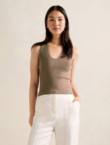 Harley Scoop Neck Tank Top Mushroom Forever New