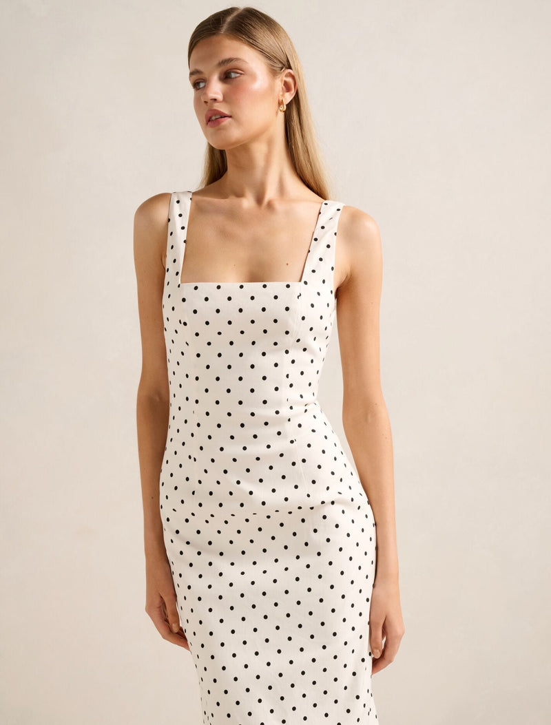 Jana Stretch Linen Midi Dress Forever New