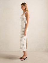 Jana Stretch Linen Midi Dress Forever New