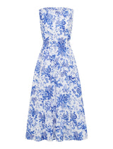 Bella Shirred Cotton Midi Dress Forever New