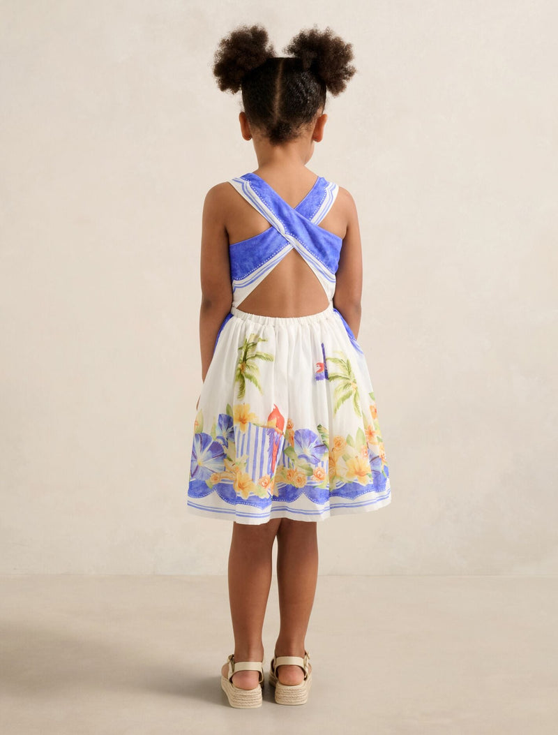 Piper Criss-Cross Back Girls Dress Forever New