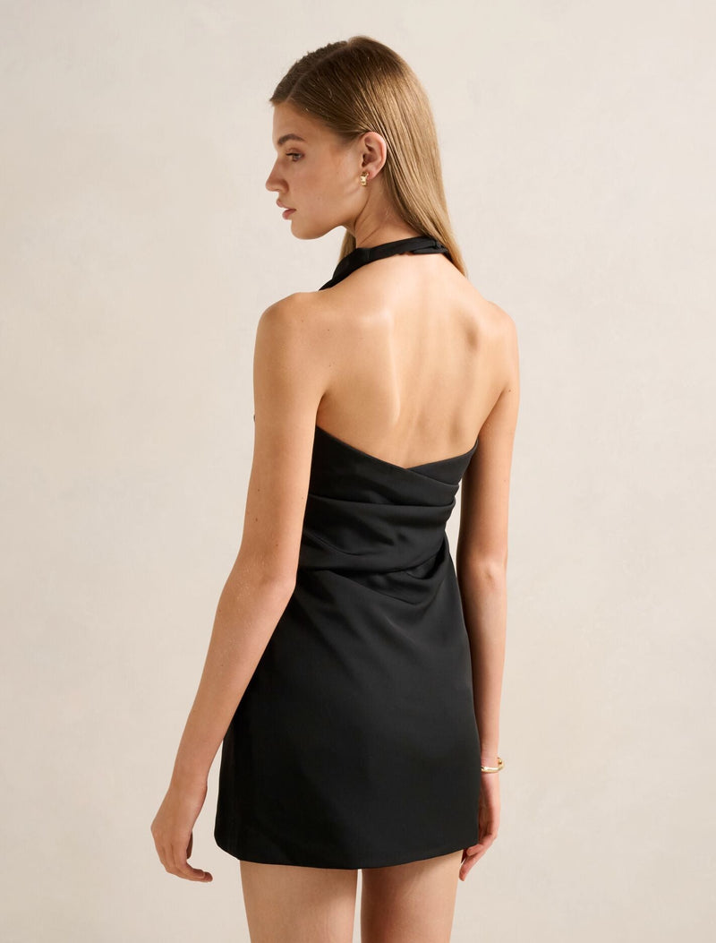tinisie halter mini dress black Tina Halter Mini Dress Black